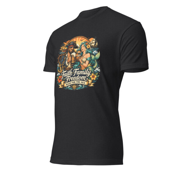 unisex-cvc-t-shirt-black-left-front-69fa044ce2116.jpg Faith Family Freedom Made for the Sea T-Shirt