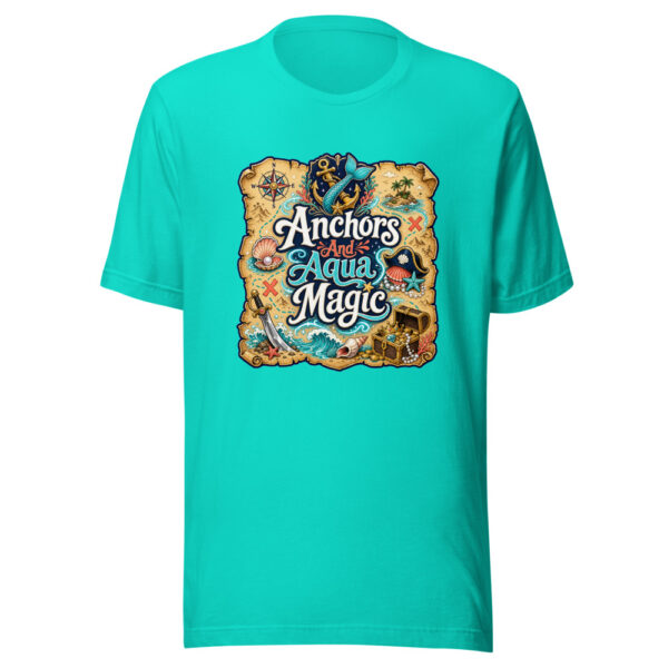 Anchors And Aqua Magic Graphic Tee mockup 3 Anchors And Aqua Magic Graphic Tee mockup 3