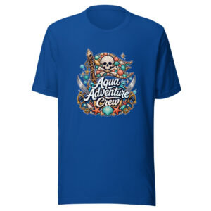 Aqua Adventure Crew Graphic Tee mockup 1 Aqua Adventure Crew Graphic Tee front view
