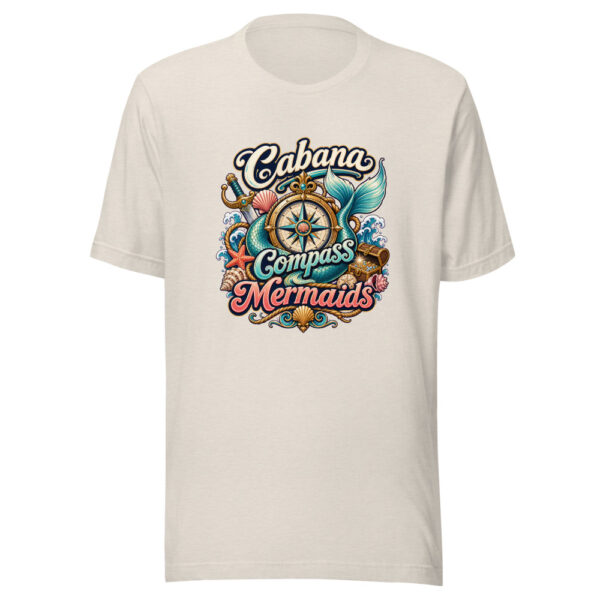 Cabana Compass Mermaids Graphic Tee mockup 1 Cabana Compass Mermaids Graphic Tee front view