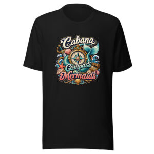cabana-compass-mermaids-evergreen-shirt-design-manual-cabana-compass-mer-mockup-1 Cabana Compass Mermaids Graphic Tee