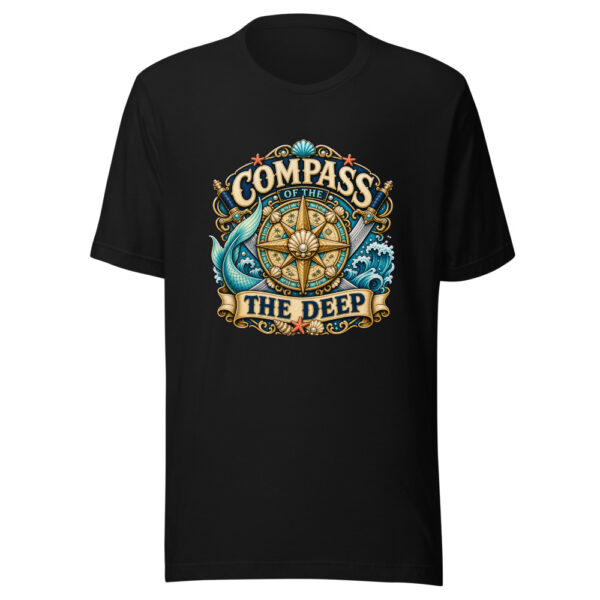 Compass Of The Deep Heartbeat-20260613-piratesnmermaids-codex Graphic Tee mockup 1 Compass Of The Deep Heartbeat-20260613-piratesnmermaids-codex Graphic Tee front view