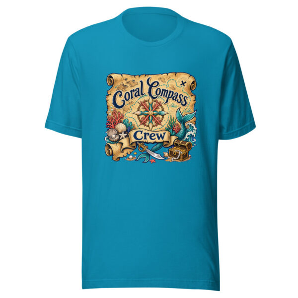 Coral Compass Crew Graphic Tee mockup 2 Coral Compass Crew Graphic Tee mockup 2