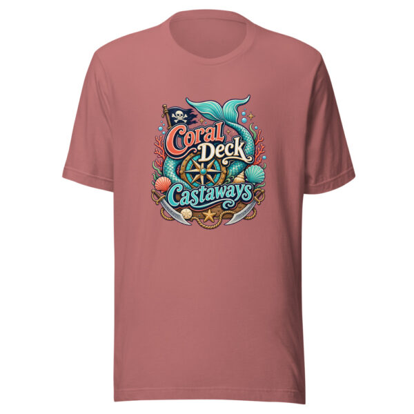Coral Deck Castaways Graphic Tee mockup 4 Coral Deck Castaways Graphic Tee mockup 4