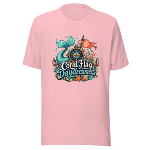Coral Flag Daydreamers Graphic Tee mockup 6
