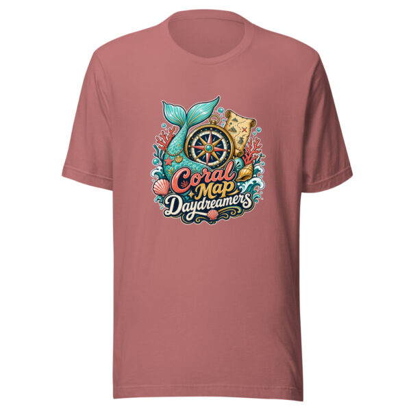 Coral Map Daydreamers Graphic Tee mockup 4 Coral Map Daydreamers Graphic Tee mockup 4
