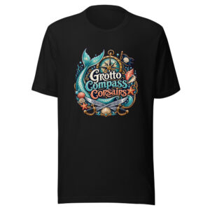 grotto-compass-corsairs-evergreen-shirt-design-manual-grotto-compass-cor-mockup-1 Grotto Compass Corsairs Graphic Tee
