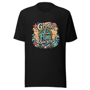 Grotto Flag Society Graphic Tee mockup 1 Grotto Flag Society Graphic Tee front view