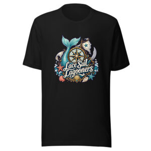 Lace Sail Lagooners Graphic Tee mockup 1 Lace Sail Lagooners Graphic Tee front view
