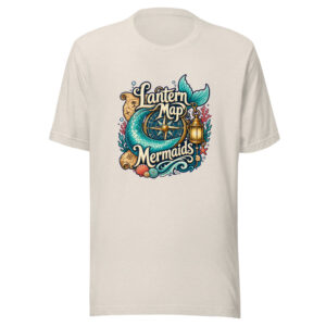 Lantern Map Mermaids Graphic Tee front view