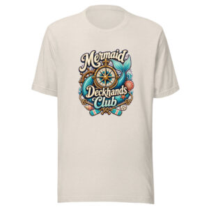 Mermaid Deckhands Club Graphic Tee front view