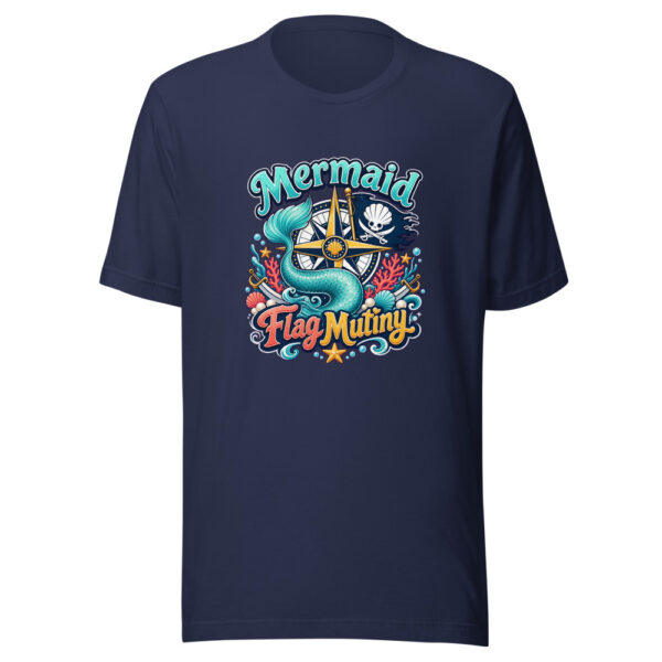 Mermaid Flag Mutiny Graphic Tee mockup 3 Mermaid Flag Mutiny Graphic Tee mockup 3