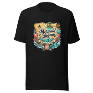 Mermaid Lagoon Social Club Graphic Tee mockup 1 Mermaid Lagoon Social Club Graphic Tee front view