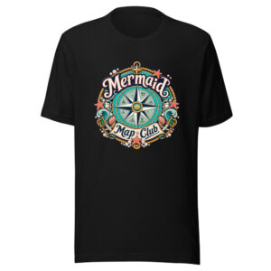 Mermaid Map Club Graphic Tee front view