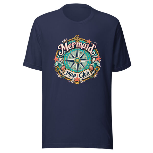 Mermaid Map Club Graphic Tee mockup 3