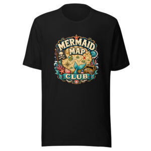 Mermaid Map Club Heartbeat-20260614-piratesnmermaids-codex Graphic Tee front view