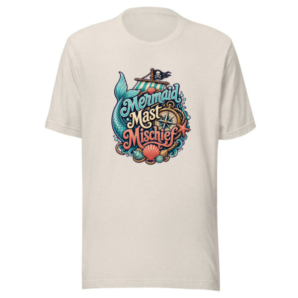 Mermaid Mast Mischief Graphic Tee mockup 1 Mermaid Mast Mischief Graphic Tee front view