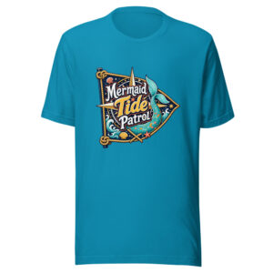 Mermaid Tide Patrol Graphic Tee mockup 1 Mermaid Tide Patrol Graphic Tee front view