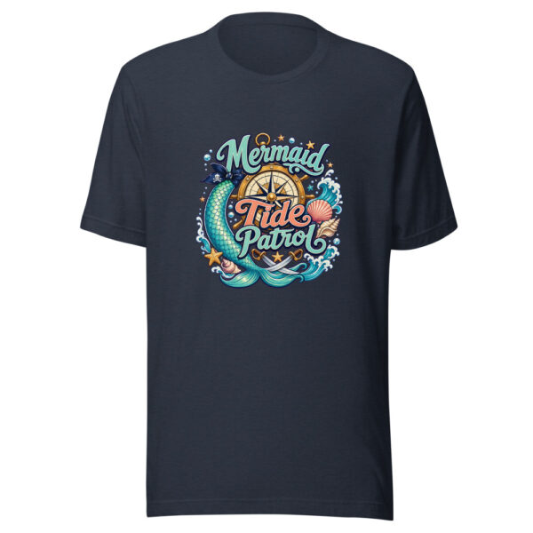 Mermaid Tide Patrol Graphic Tee mockup 1 Mermaid Tide Patrol Graphic Tee front view