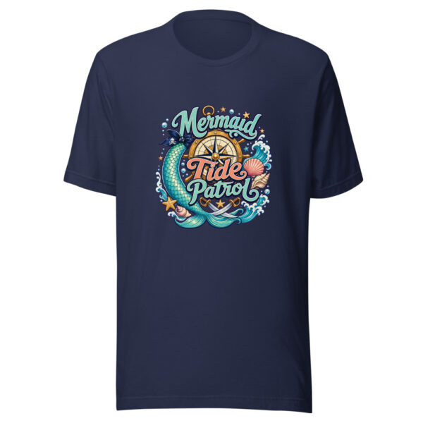 Mermaid Tide Patrol Graphic Tee mockup 4 Mermaid Tide Patrol Graphic Tee mockup 4
