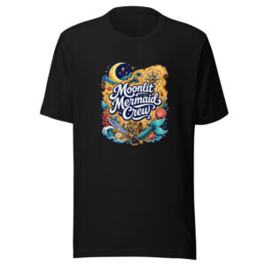 Moonlit Mermaid Crew Graphic Tee mockup 1 Moonlit Mermaid Crew Graphic Tee front view