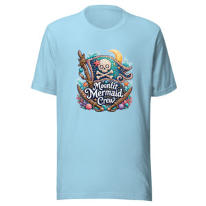 Moonlit Mermaid Crew Graphic Tee mockup 1 Moonlit Mermaid Crew Graphic Tee front view