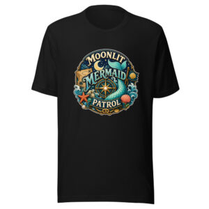 Moonlit Mermaid Patrol Heartbeat-20260613-pirates-codex Graphic Tee front view
