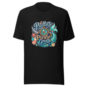 Paillette Pirate Grotto Graphic Tee mockup 1 Paillette Pirate Grotto Graphic Tee front view