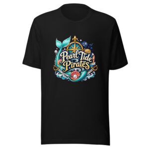 Pearl Tide Pirates Graphic Tee mockup 1 Pearl Tide Pirates Graphic Tee front view