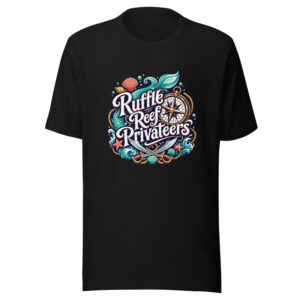 Ruffle Reef Privateers Graphic Tee mockup 1 Ruffle Reef Privateers Graphic Tee front view