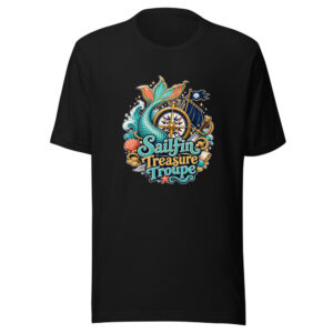 Sailfin Treasure Troupe Graphic Tee mockup 1 Sailfin Treasure Troupe Graphic Tee front view