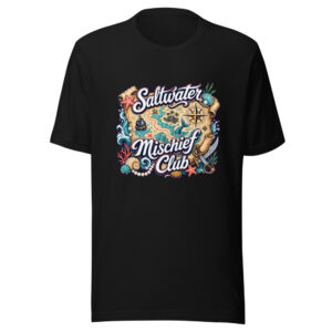 Saltwater Mischief Club Graphic Tee mockup 1 Saltwater Mischief Club Graphic Tee front view