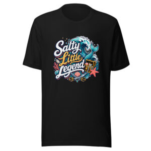 Salty Little Legend Graphic Tee mockup 1 Salty Little Legend Graphic Tee front view
