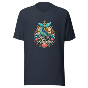 Scallop Sail Society Graphic Tee front view