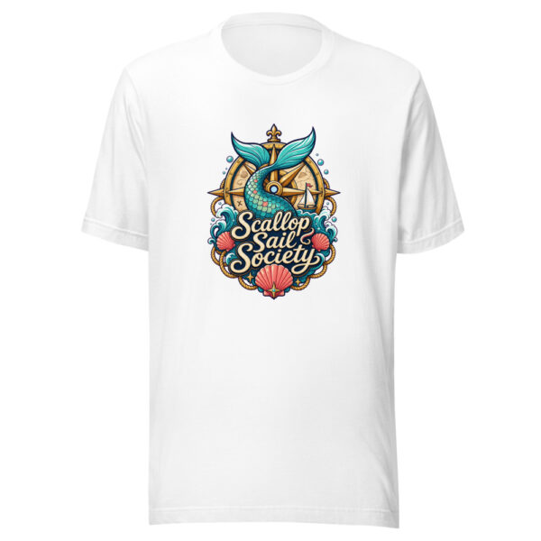 Scallop Sail Society Graphic Tee mockup 3