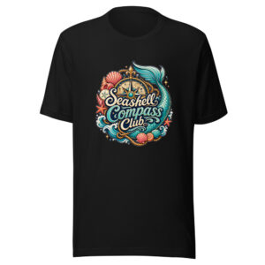 Seashell Compass Club Graphic Tee mockup 1 Seashell Compass Club Graphic Tee front view
