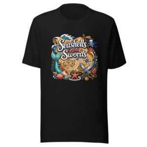 Seashells And Swords Graphic Tee mockup 1 Seashells And Swords Graphic Tee front view
