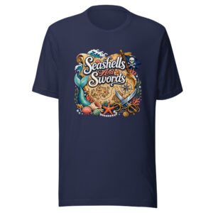 Seashells And Swords Graphic Tee mockup 1 Seashells And Swords Graphic Tee front view