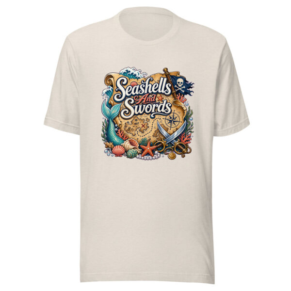 Seashells And Swords Graphic Tee mockup 8