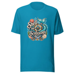 Shell Cove Scallywags Graphic Tee mockup 1 Shell Cove Scallywags Graphic Tee front view