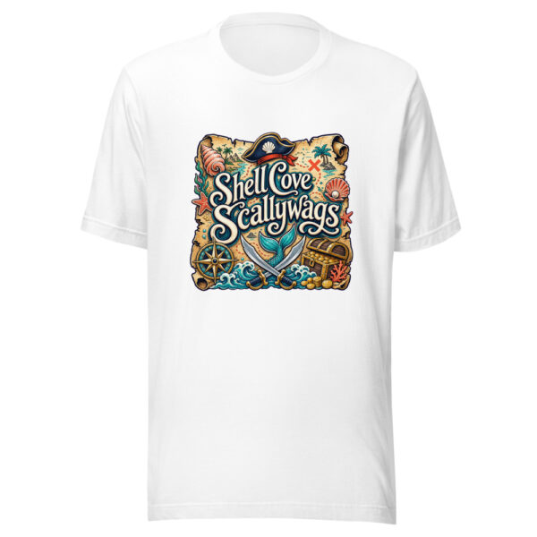 Shell Cove Scallywags Graphic Tee mockup 3 Shell Cove Scallywags Graphic Tee mockup 3