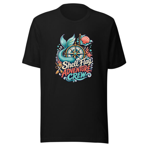 Shell Flag Adventure Crew Graphic Tee mockup 2