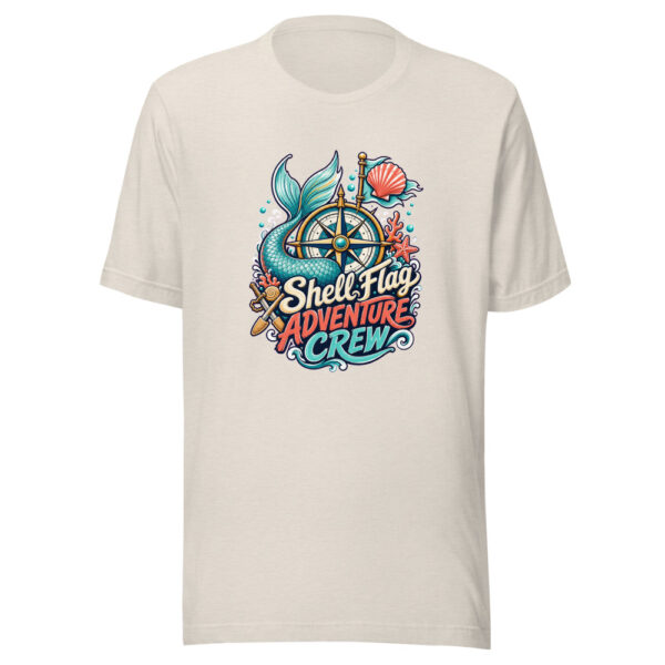 Shell Flag Adventure Crew Graphic Tee mockup 8
