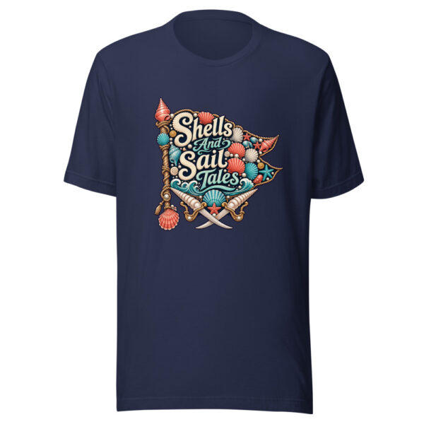 Shells And Sail Tales Graphic Tee mockup 2 Shells And Sail Tales Graphic Tee mockup 2