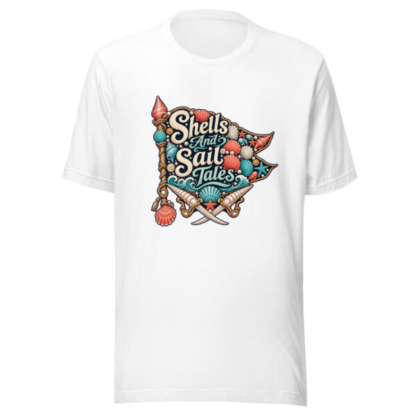 Shells And Sail Tales Graphic Tee mockup 5 Shells And Sail Tales Graphic Tee mockup 5
