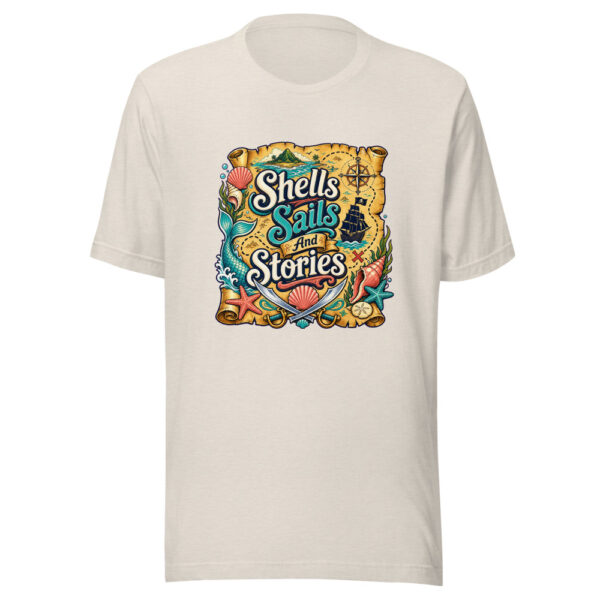 Shells Sails And Stories Graphic Tee mockup 8 Shells Sails And Stories Graphic Tee mockup 8