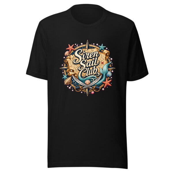 Siren Sail Club Graphic Tee mockup 1 Siren Sail Club Graphic Tee front view