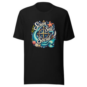 Siren Sail Social Graphic Tee front view