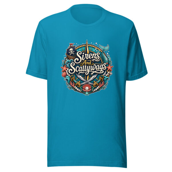 Sirens And Scallywags Graphic Tee mockup 2