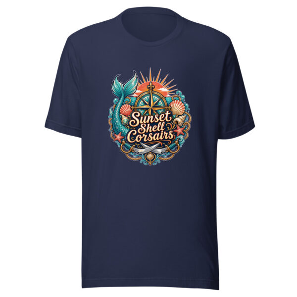 Sunset Shell Corsairs Graphic Tee mockup 4 Sunset Shell Corsairs Graphic Tee mockup 4